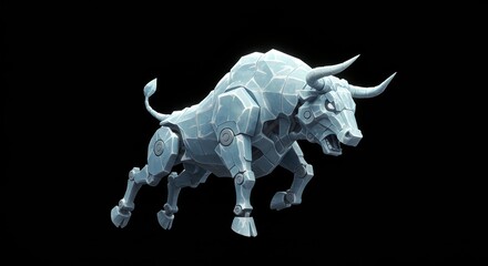 Obraz premium icy mecha bull