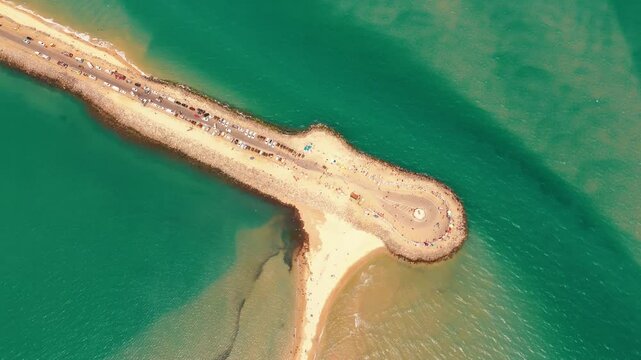 Aerial view of Ram Setu, dhanushkodi