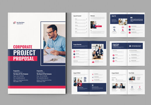 Project Proposal Brochure Layout For Corporate Companies