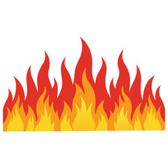 Intense Red Fire Flames Isolated Design for Creative Use
