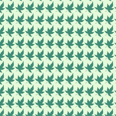 Seamless vector pattern of grape leaves on a light green background, perfect for textiles, packaging, and botanical designs