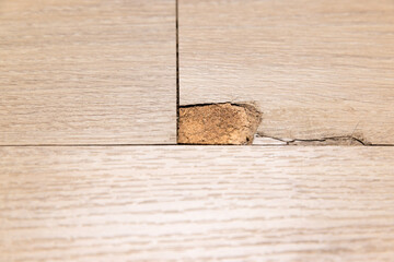 The Interlocking laminate floor is chip or crack due to scratches and impact. Repairing a damaged...