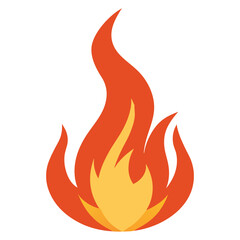 Vibrant Fire Bonfire Vector Illustration for Sublimation Use
