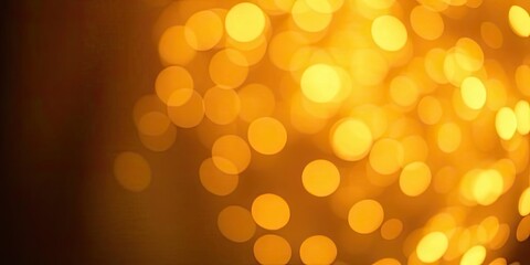 Obraz premium Golden Bokeh Lights Background Abstract Festive Sparkle