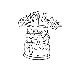 birthday cake with candles