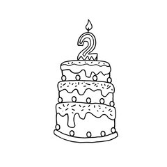 birthday cake vector illustration