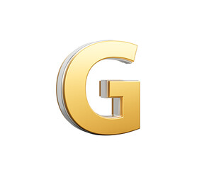 Golden Capital Letter G Gleams With Sleek Modern Design Bold Font With Sharp Edges 3D Illustration