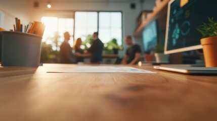 Obraz premium Modern Office Workspace Team Brainstorming Creative Meeting Innovation