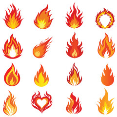 Detailed Fire Flaming Clipart Design for Custom Sublimation

