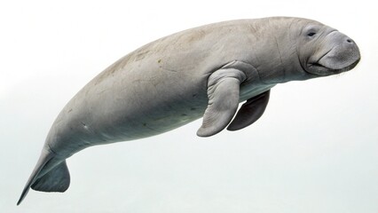 dugong in full view on studio background 