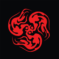 fire japanese traditional element graphic tattoo