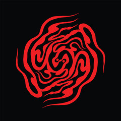 fire japanese traditional element graphic tattoo