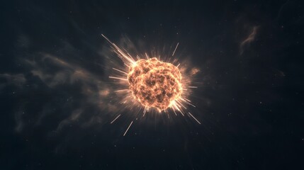 Fiery Plasma Explosion  Space VFX  Cinematic  4K