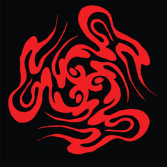 fire japanese traditional element graphic tattoo
