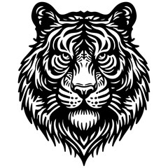 Tiger Head Illustration.