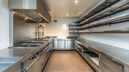 Obraz premium Modern Commercial Kitchen Interior
