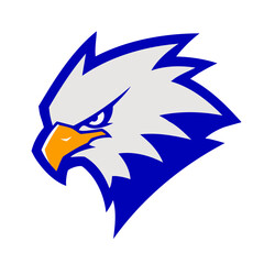 Eagle with wings spread wide, featuring a sharp and fierce design, symbolizing strength, power, and determination.  Generative by Ai