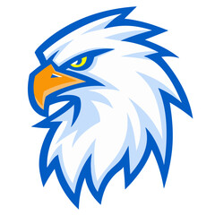 Eagle with wings spread wide, featuring a sharp and fierce design, symbolizing strength, power, and determination.  Generative by Ai