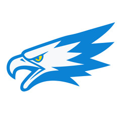 Eagle with wings spread wide, featuring a sharp and fierce design, symbolizing strength, power, and determination.  Generative by Ai