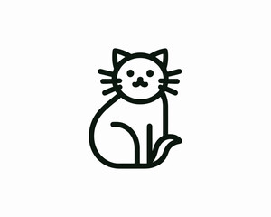 Cat logo design icon vector template