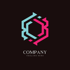 A unique, hexagon-shaped monogram logo with the initial letter K and I. Suitable for various businesses.