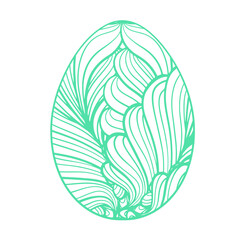 An Elegant Easter Egg adorned with Intricate Line Designs that evoke artistic beauty and creativity