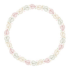 A Beautiful and Elegant Leaf Wreath Design perfect for invitations and adds a lovely touch to seasonal decor