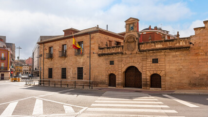 Fototapeta premium Old stone buildings in the city centre of Linares in Andalusia.