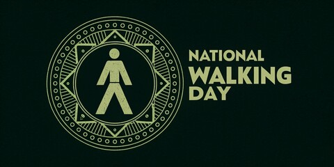 National Walking Day Symbolic Emblem Design