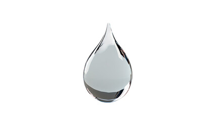 Obraz premium A single raindrop with realistic reflections on a transparent background