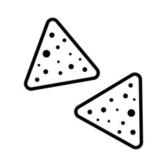 tortilla chips sign symbol vector flat icon	