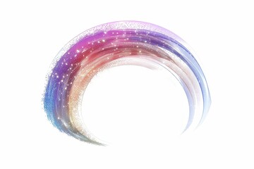  Concept abstract holographic paintbrush 3d illustration on a white background.