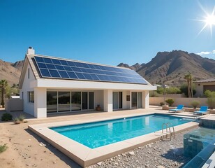 Fototapeta premium Home with solar panel