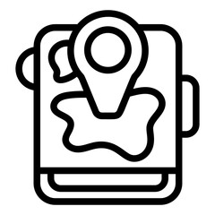 Map Modern Line Icon