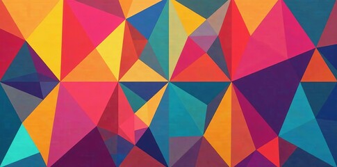 Obraz premium Colorful geometric shapes seamless pattern for creative backgrounds, graphic, abstract