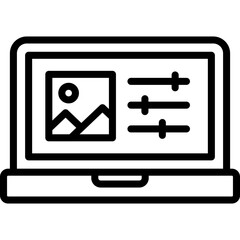 Fototapeta premium photo editing icon