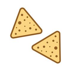 tortilla chips sign symbol vector flat icon	
