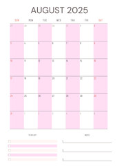 calender 2025 - augst