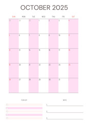 calender 2025 - oct