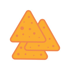 tortilla chips sign symbol vector flat icon	
