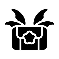 Star Letter Wings Solid Icon