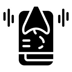 Fototapeta premium Voice Guide Solid Icon