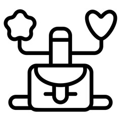 Obraz premium Work Balance Line Icon