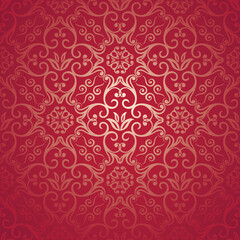 Luxury ornamental floral wallpaper