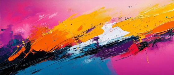 Abstract Vibrant Oil Painting Texture