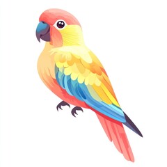 Fototapeta premium Colorful parrot illustration isolated on white background
