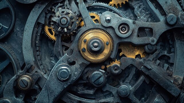 Rotating gears and precise bearing mechanisms are shown in action, illustrating the intricate details of mechanical repair.