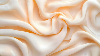 Fototapeta premium Peach Colored Soft Fabric with Delicate Lace Texture