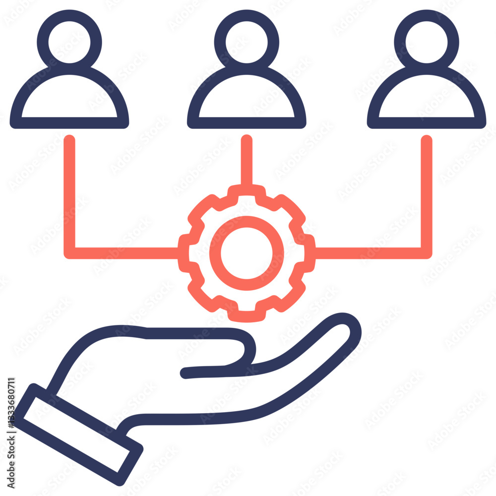 Poster resource allocation dual tone icon