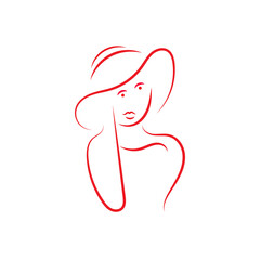women smile face silhouette illustration 